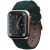 Apple Watch 4-6, SE, SE (2022) (38 / 40 mm) / Watch 7-9 (41 mm), lososový kožený remienok, nastaviteľný, Njord Jörð, tmavozelená