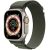 Apple Watch 4-6, SE, SE (2022) (42 / 44 mm) / Watch 7-9 (45 mm) / Watch Ultra 1-2 (49 mm), textilný remienok, nylon, nastaviteľný, vlnitý dizajn, Xprotector, tmavozelený