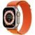 Apple Watch 4-6, SE, SE (2022) (42 / 44 mm) / Watch 7-9 (45 mm) / Watch Ultra 1-2 (49 mm), textilný remienok, nylon, nastaviteľný, vlnitý dizajn, Xprotector, oranžová