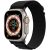 Apple Watch 4-6, SE, SE (2022) (42 / 44 mm) / Watch 7-9 (45 mm) / Watch Ultra 1-2 (49 mm), textilný remienok, nylon, nastaviteľný, vlnitý dizajn, Xprotector, čierna