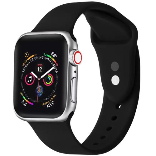 Apple Watch 4-6, SE, SE (2022) (38 / 40 mm) / Watch 7-9 (41 mm), silikónový remienok, nastaviteľný, držiak s dvoma otvormi, Xprotector, čierny