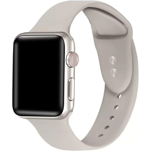 Apple Watch 4-6, SE, SE (2022) (38 / 40 mm) / Watch 7-9 (41 mm), silikónový remienok, nastaviteľný, držiak s dvoma otvormi, Xprotector, sivá