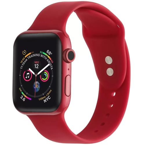 Apple Watch 4-6, SE, SE (2022) (42 / 44 mm) / Watch 7-9 (45 mm) / Watch Ultra 1-2 (49 mm), silikónový remienok, nastaviteľný, držiak s dvoma otvormi, Xprotector, červený