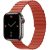 Apple Watch 4-6, SE, SE (2022) (38 / 40 mm) / Watch 7-9 (41 mm), silikónový remienok, magnetické zapínanie, 3D vzor, Xprotector, červená