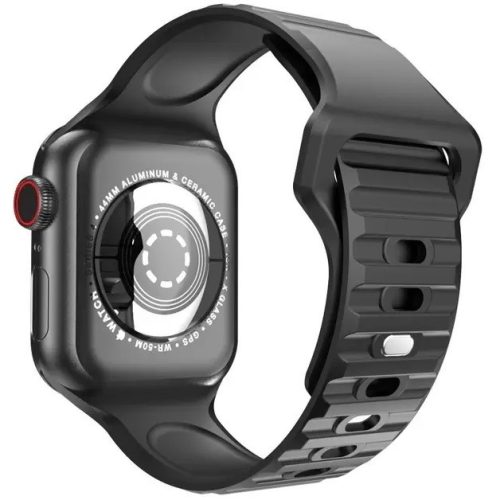 Apple Watch 4-6, SE, SE (2022) (38 / 40 mm) / Watch 7-9 (41 mm), silikónový remienok, nastaviteľný, športový, Xprotector, čierny