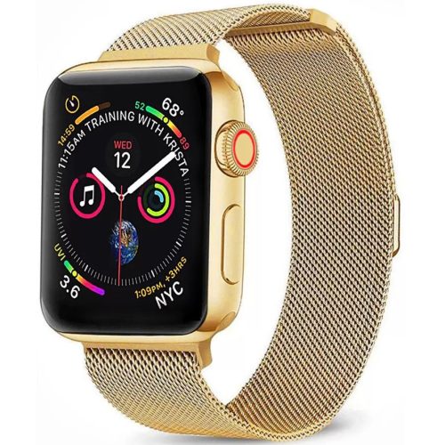 Apple Watch 4-6, SE, SE (2022) (38 / 40 mm) / Watch 7-9 (41 mm), kovový zadný remienok, milánsky štýl, 2 kusy, Xprotector, zlatá