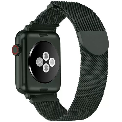 Apple Watch 4-6, SE, SE (2022) (42 / 44 mm) / Watch 7-9 (45 mm) / Watch Ultra 1-2 (49 mm), kovový zadný remienok, milánsky štýl, 2-dielny, Xprotector, čierny