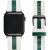 Apple Watch 4-6, SE, SE (2022) (42 / 44 mm) / Watch 7-9 (45 mm) / Watch Ultra 1-2 (49 mm), kožený remienok, nastaviteľný, zelený prúžok, Xprotector, biely