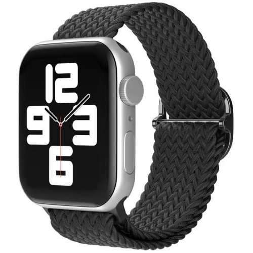 Apple Watch 4-6, SE, SE (2022) (42 / 44 mm) / Watch 7-9 (45 mm) / Watch Ultra 1-2 (49 mm), textilný remienok, tkaný štýl, Xprotector, čierny