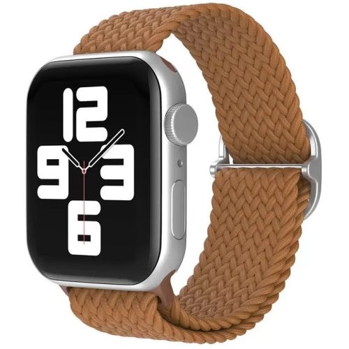 Apple Watch 4-6, SE, SE (2022) (42 / 44 mm) / Watch 7-9 (45 mm) / Watch Ultra 1-2 (49 mm), textilný remienok, okrúhly remienok, tkaný štýl, Xprotector, hnedý