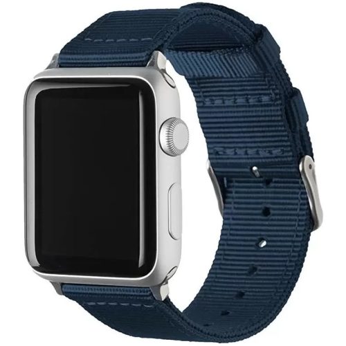 Apple Watch 4-6, SE, SE (2022) (42 / 44 mm) / Watch 7-9 (45 mm) / Watch Ultra 1-2 (49 mm), plastový remienok, tkaný, nastaviteľný, tkaný držiak remienka, Xprotector, tmavomodrá