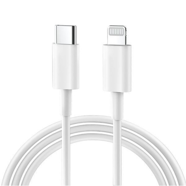 Nabíjací a dátový kábel USB Type-C, Lightning, 100 cm, biely