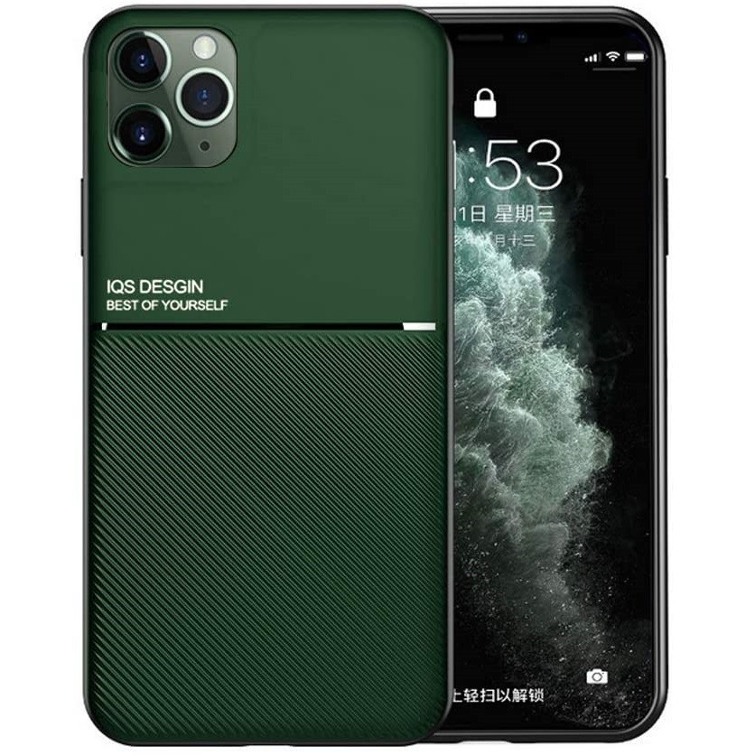 Samsung Galaxy M21 SM-M215F, silikónové puzdro, stredne odolné proti nárazu, kompatibilné s magnetickým držiakom, karbónový vzor, Wooze Carbon, tmavozelená farba