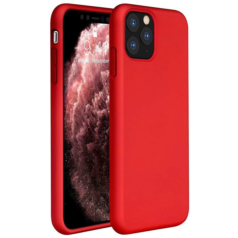 Apple iPhone X / XS, silikónové puzdro, Wooze Liquid Silica Gel, červené
