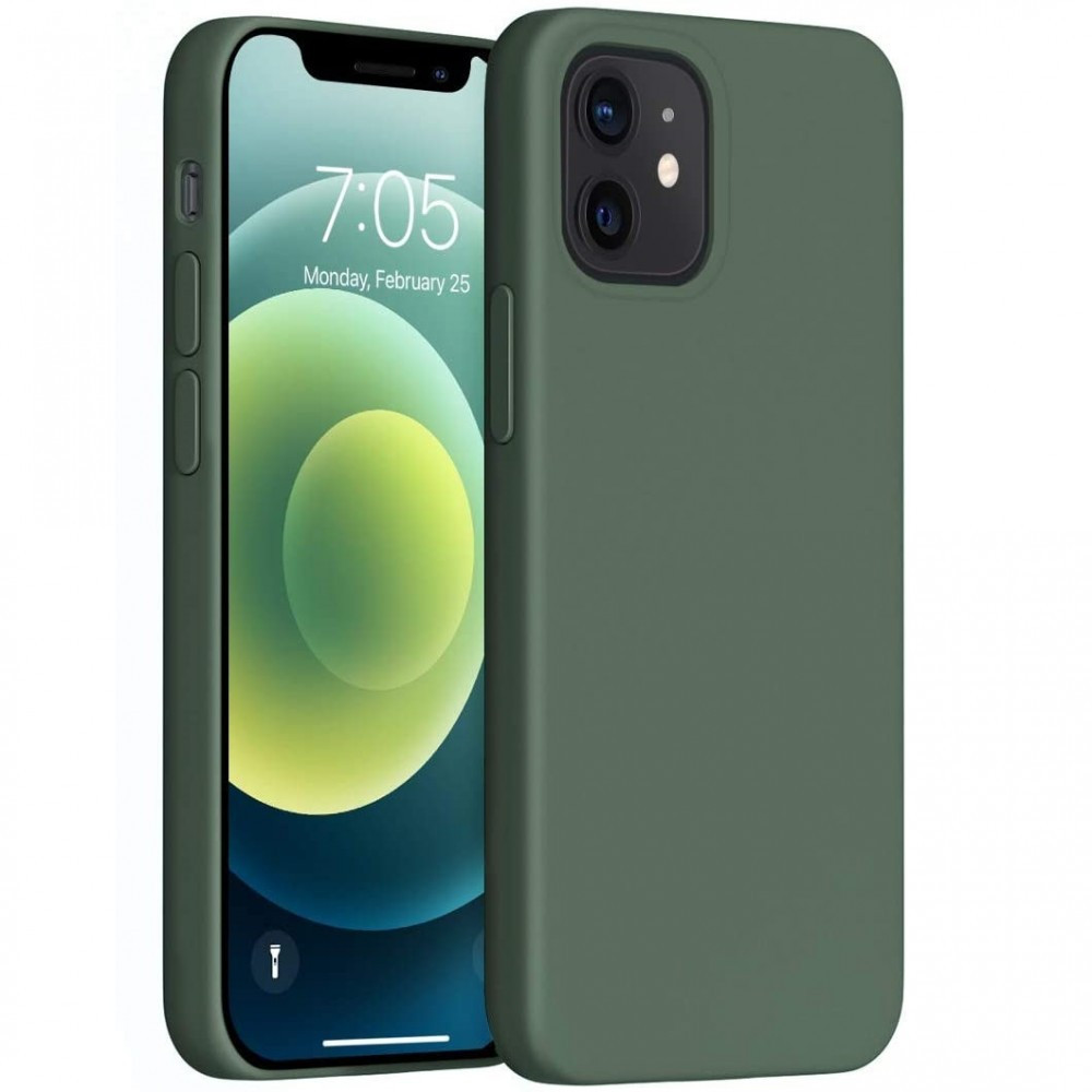 Xiaomi Redmi 9C / 9C NFC, silikónové puzdro, Wooze Liquid Silica Gel, tmavozelená