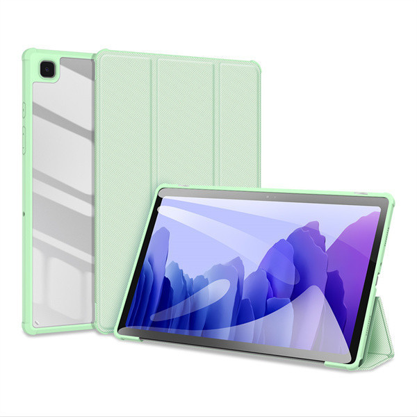 Samsung Galaxy Tab A7 10.4 (2020) SM-T500 / T505, trojzložkové puzdro, bublinková fólia, stredne odolné voči nárazom, priehľadný chrbát, Dux Ducis Toby, zelená farba