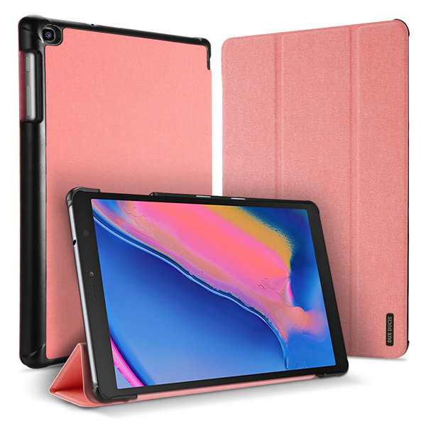 Samsung Galaxy Tab A 8.0 + S Pen (2019) SM-P200 / P205, puzdro s priečinkom, Trifold, Dux Ducis Domo, ružové