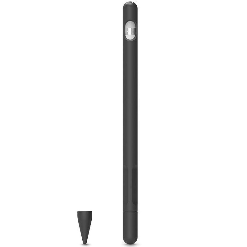Silikónové puzdro Apple Pencil 1 s 2 krytkami, Tech-Protect, čierne