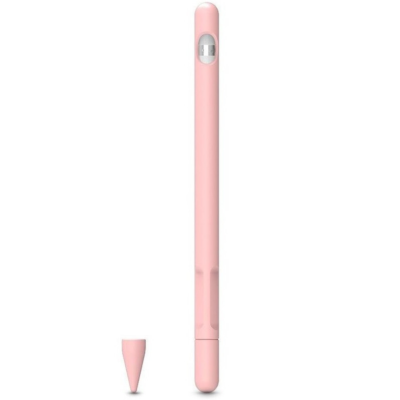 Apple Pencil 1 silikónové puzdro s 2 krytkami, Tech-Protect, ružové