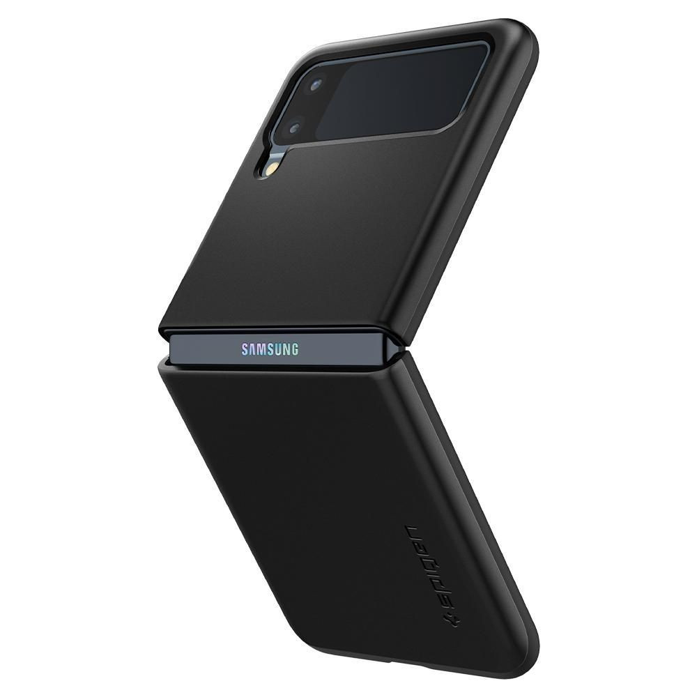 Samsung Galaxy Z Flip3 5G SM-F711B, plastový zadný kryt, Spigen Thin Fit, čierny