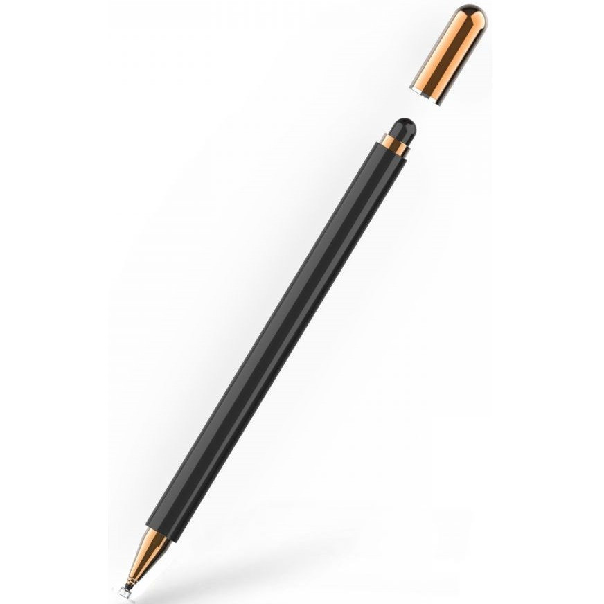 Univerzálne pero (pre akýkoľvek kapacitný displej), Charm Stylus Pen, čierna/zlatá