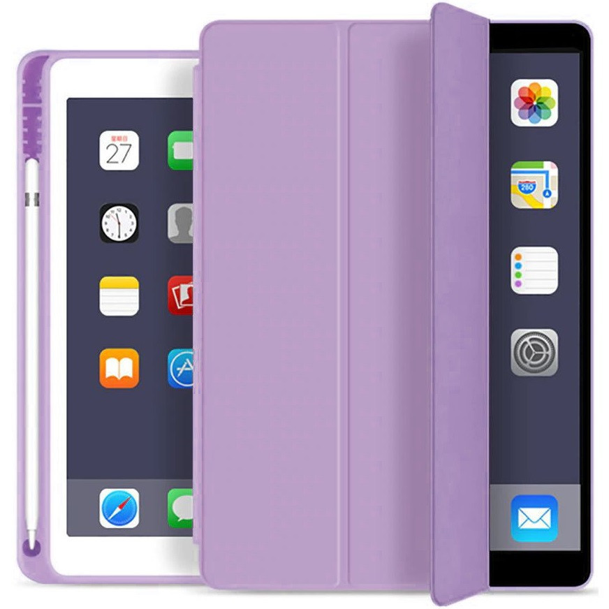Apple iPad Air (2020 / 2022) / iPad Air 11 (2024), puzdro s držiakom Apple Pencil, Smart Case, fialové