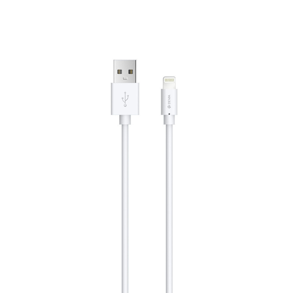 Nabíjací kábel USB, Lightning, 100 cm, biely