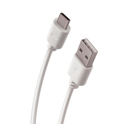 Nabíjací a dátový kábel USB, USB Type-C, 100 cm, biely 2A
