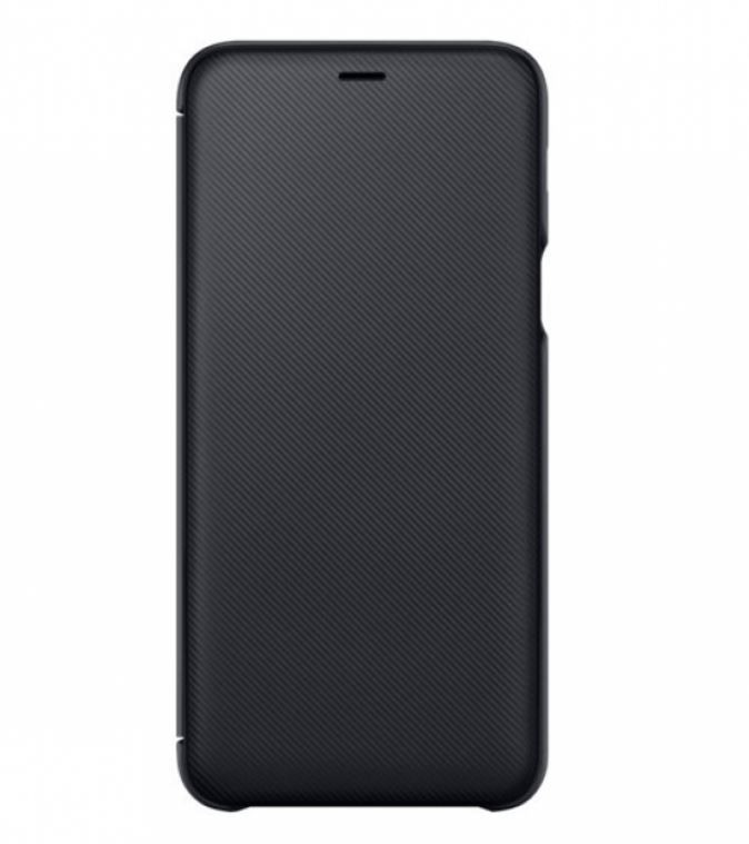 Samsung Galaxy A6 Plus (2018) SM-A605F, puzdro s bočným otváraním, karbónový vzor, čierne, z výroby