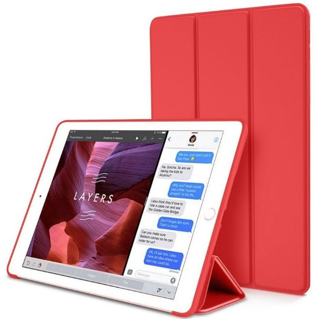 Apple iPad 10.2 (2019 / 2020 / 2021), puzdro typu Folder Case, Smart Case, červené