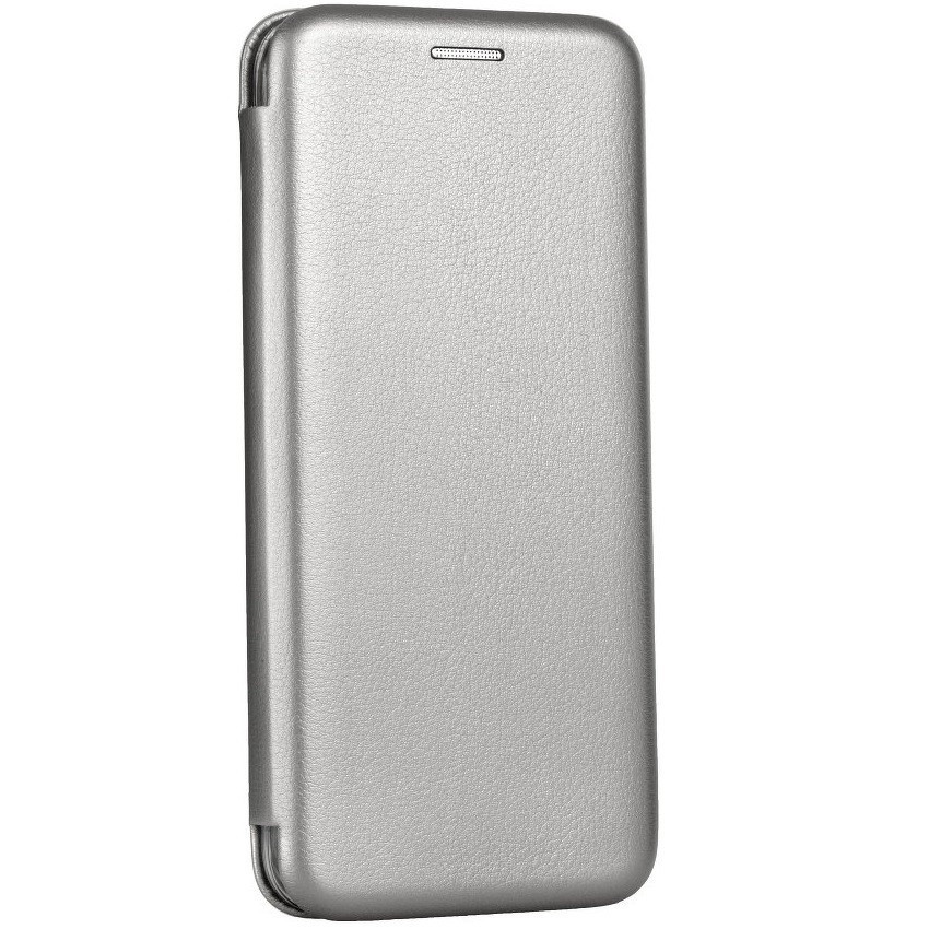 Huawei P Smart (2020), puzdro a stojan s bočným otváraním, Forcell Elegance, sivá
