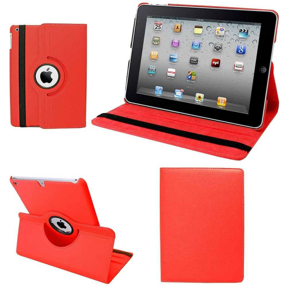 Apple iPad Air (2020 / 2022) / iPad Air 11 (2024), otočné (360°) puzdro s priečinkom, červené