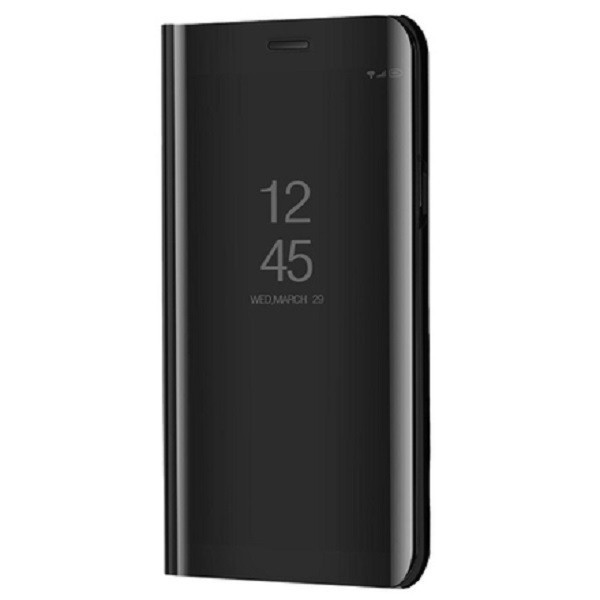 LG K52 / K62, Bočné otváracie puzdro s indikátorom hovoru, Smart View Cover, čierne (náhradný trh)