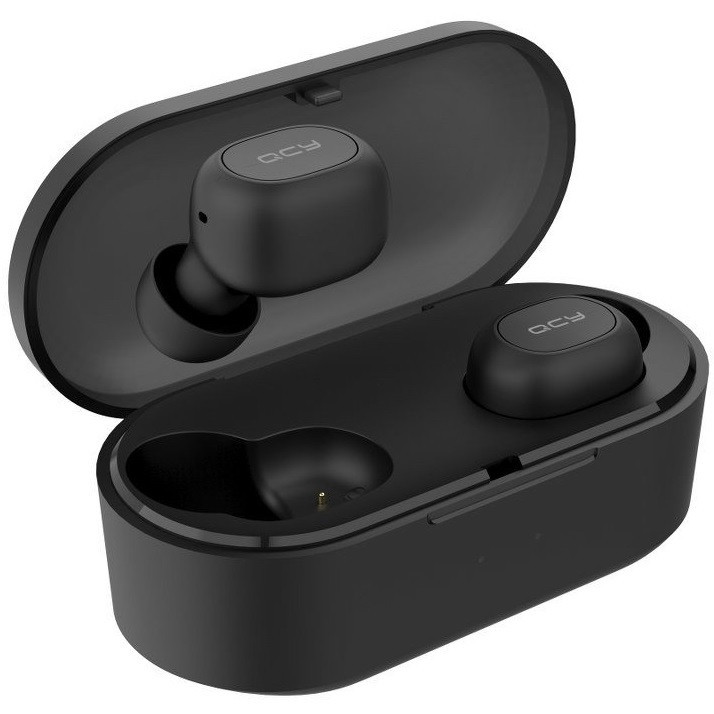 Stereo slúchadlá Bluetooth, v5.0, TWS, nabíjací port, funkčné tlačidlo, potlačenie šumu, vodotesné, odporúčané pre hráčov, QCY T2C, čierne