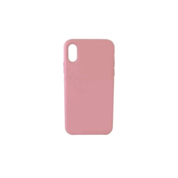 Apple iPhone X / XS, Plastový zadný kryt s koženým lemovaním, továrenský štýl, ružový