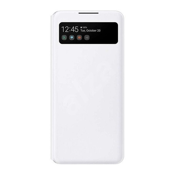 Samsung Galaxy A42 5G / M42 5G SM-A426B / M426B, puzdro s bočným otváraním a indikátorom hovoru, kryt Smart View Cover, biely, z výroby