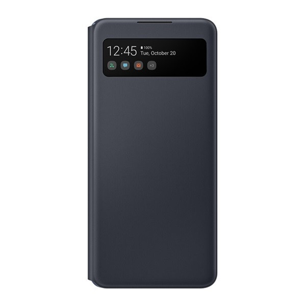Samsung Galaxy A42 5G / M42 5G SM-A426B / M426B, Bočné otváracie puzdro s indikátorom hovoru, Smart View Cover, čierne, z výroby
