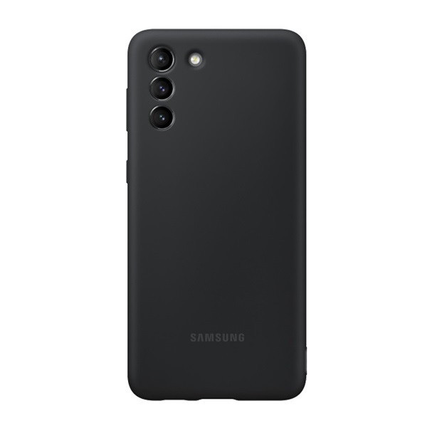 Samsung Galaxy S21 Plus 5G SM-G996, silikónové puzdro, čierne, továrenské