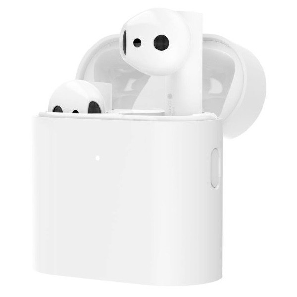 Bluetooth Stereo Earphones, v5.0, TWS, Charging Dock, s potlačením šumu, dotykové ovládanie, kompatibilné s bezdrôtovou nabíjačkou, Xiaomi AirDots / Earphones 2S, biele, továrenské