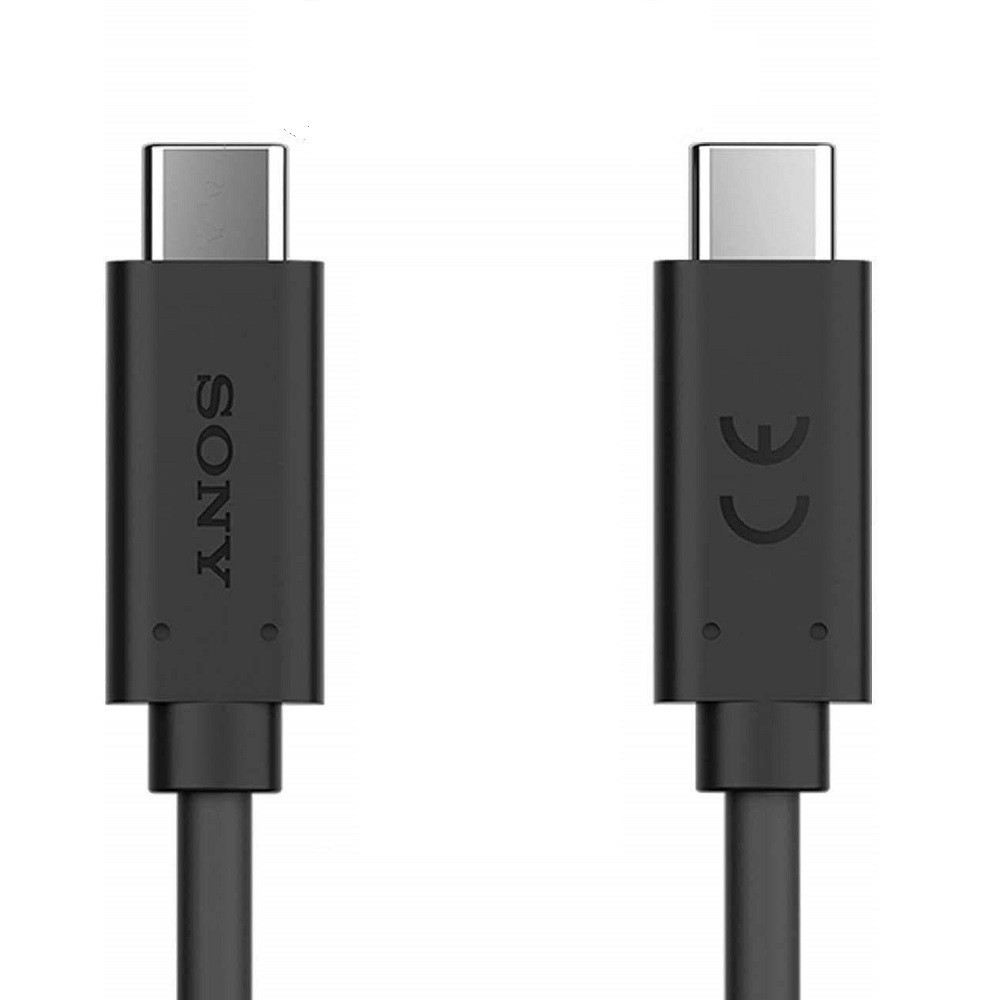Nabíjací a dátový kábel USB Type-C, USB Type-C, 100 cm, 5000 mA, rýchle nabíjanie, Sony, čierny, továrenský, UCB24