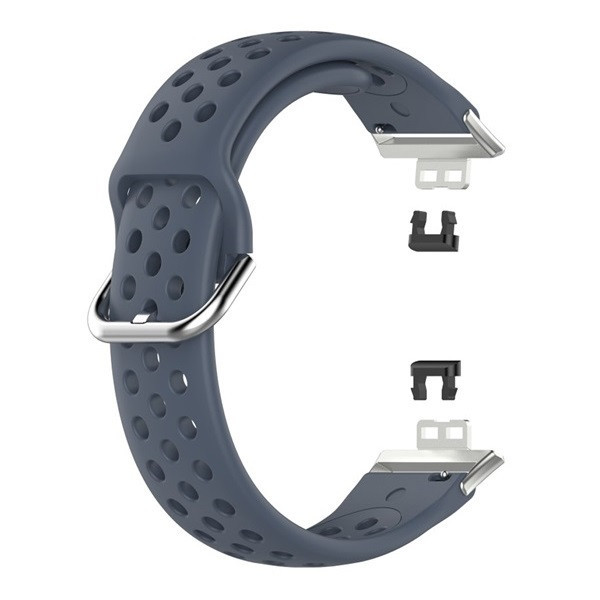 Huawei Watch Fit, silikónový zadný remienok, perforovaný, priedušný, sivý