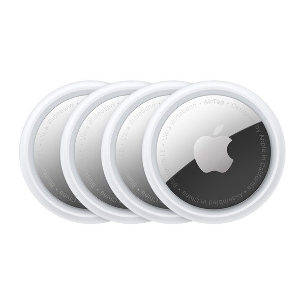 Apple AirTag Tracker, Bluetooth, NFC, akcelerometer, vodotesný, Apple, biely, továrenský, 4 ks / balenie