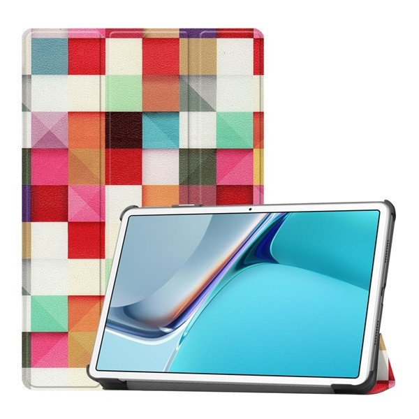 Huawei MatePad 11 (10.95) (2021), puzdro s priečinkom, štvorcový vzor, Trifold, farba