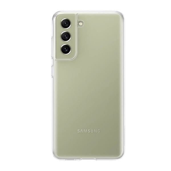 Samsung Galaxy S21 FE 5G SM-G990, silikónové puzdro, stredne odolné proti nárazu, vznášajúce sa, priehľadné, továrenské