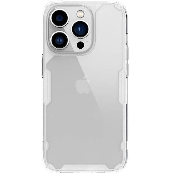 Apple iPhone 14 Pro Max, silikónové puzdro, plastový chrbát, ultratenké, Nillkin Nature Pro, priehľadné