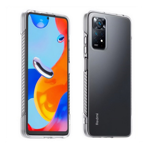 Xiaomi Redmi Note 11 Pro / Note 11 Pro 5G / Note 11E Pro / Note 12 Pro 4G, silikónové puzdro, stredne odolné proti nárazu, so vzduchovou pätkou, priehľadné, továrenské