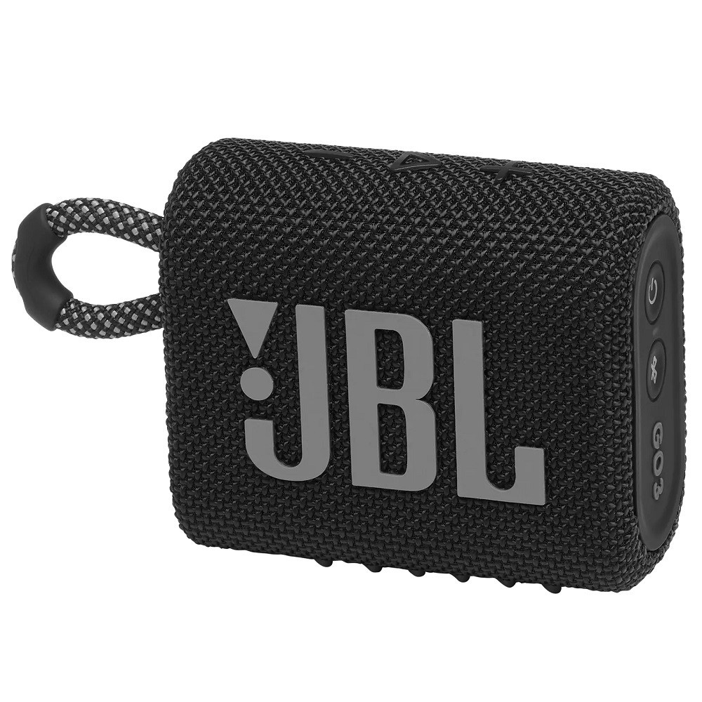 Prenosný reproduktor Bluetooth, 4,2 W, v5.1, pripínací, vodotesný, JBL Go 3, čierny