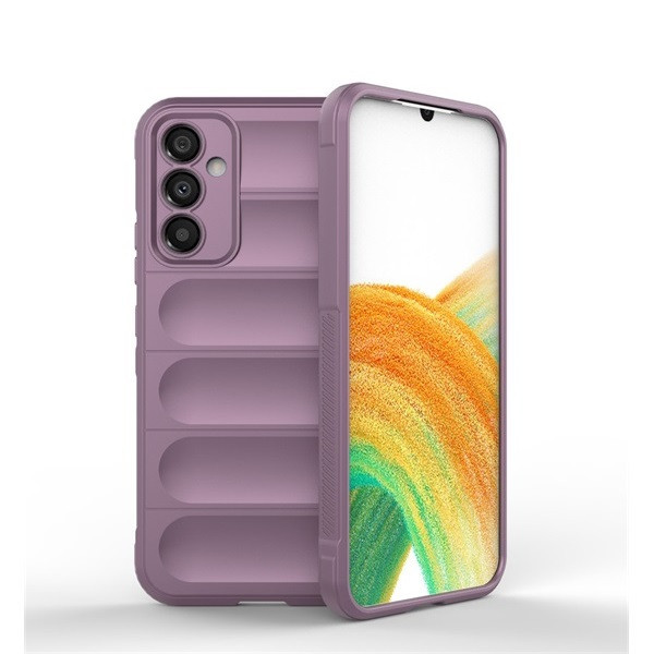 Samsung Galaxy A34 5G SM-A346B, silikónové puzdro, stredne odolné proti nárazu, 3D vzor, fialová