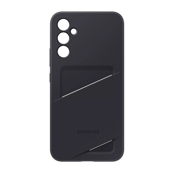 Samsung Galaxy A34 5G SM-A346B, silikónové puzdro s držiakom kariet, čierne, z výroby