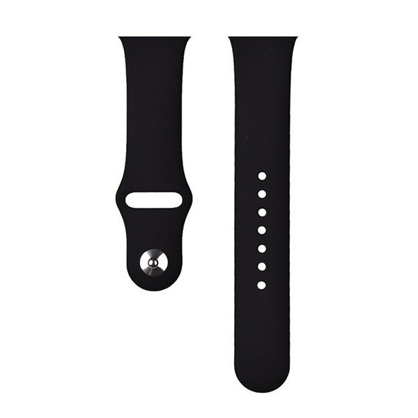 Apple Watch 1-6, SE (42 / 44 mm) / Watch 7-8 (45 mm) / Watch Ultra (49 mm), silikónový remienok, nastaviteľný, Devia Delux Sport, čierna
